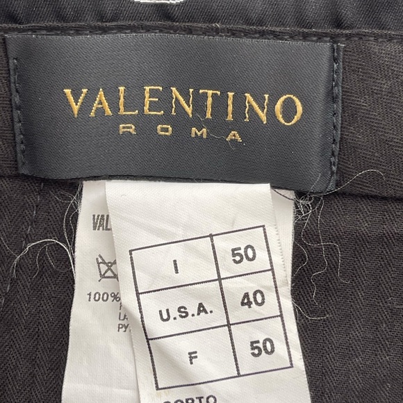 Valentino Black Wool Pinstriped Dress Pants - Picture 10 of 13